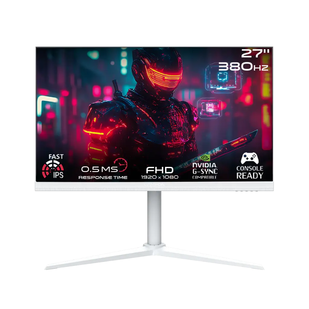 [GGA3U] GAMEON GOAP27FHD380IPS Artic Pro Series 27" FHD, 380Hz, MPRT 0.5ms, HDMI 2.1, Fast IPS Gaming Monitor (Supports PS5) - White (Used)