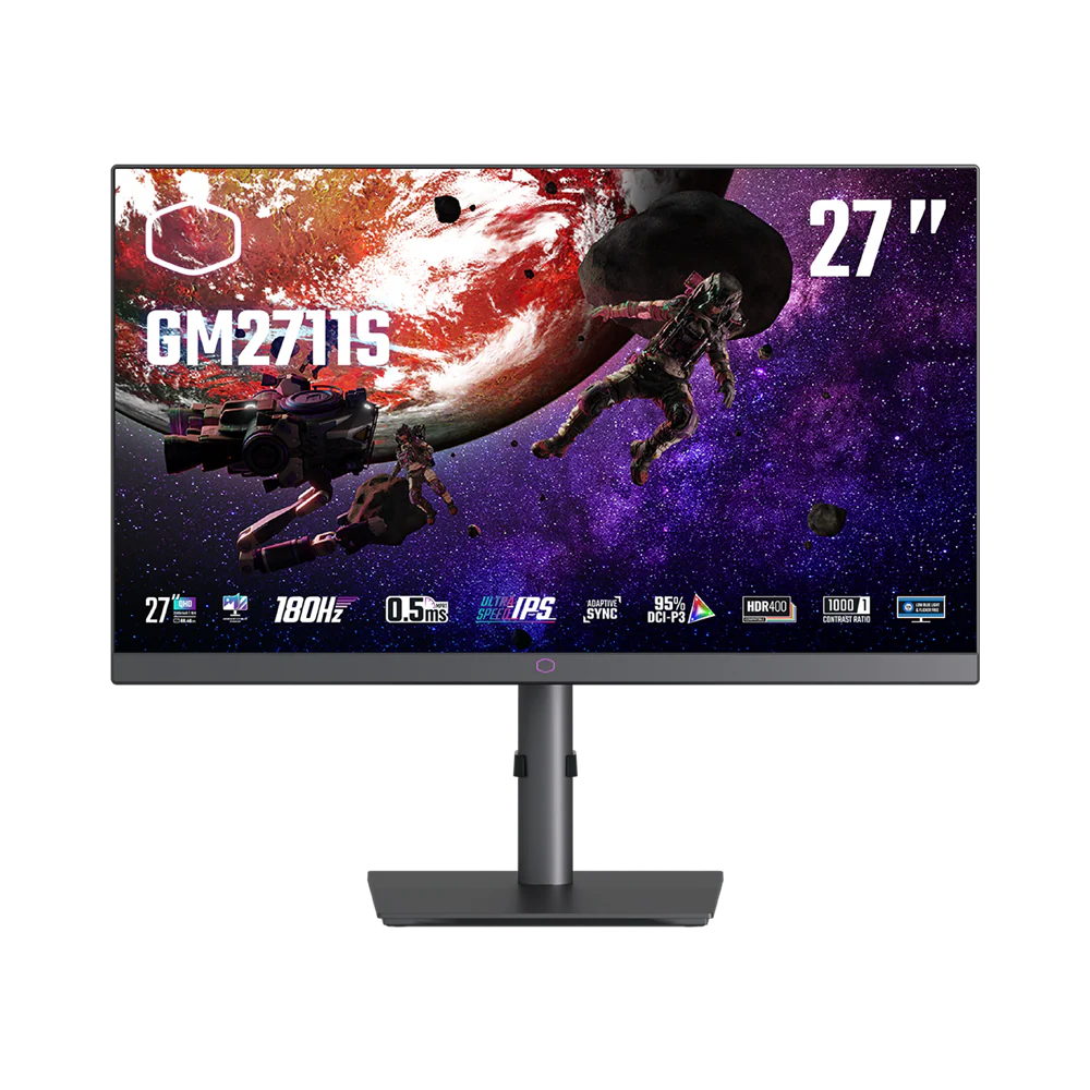 COOLER MASTER GM2711S 27 Inch 2K QHD IPS 180Hz Gaming Monitor - Black 