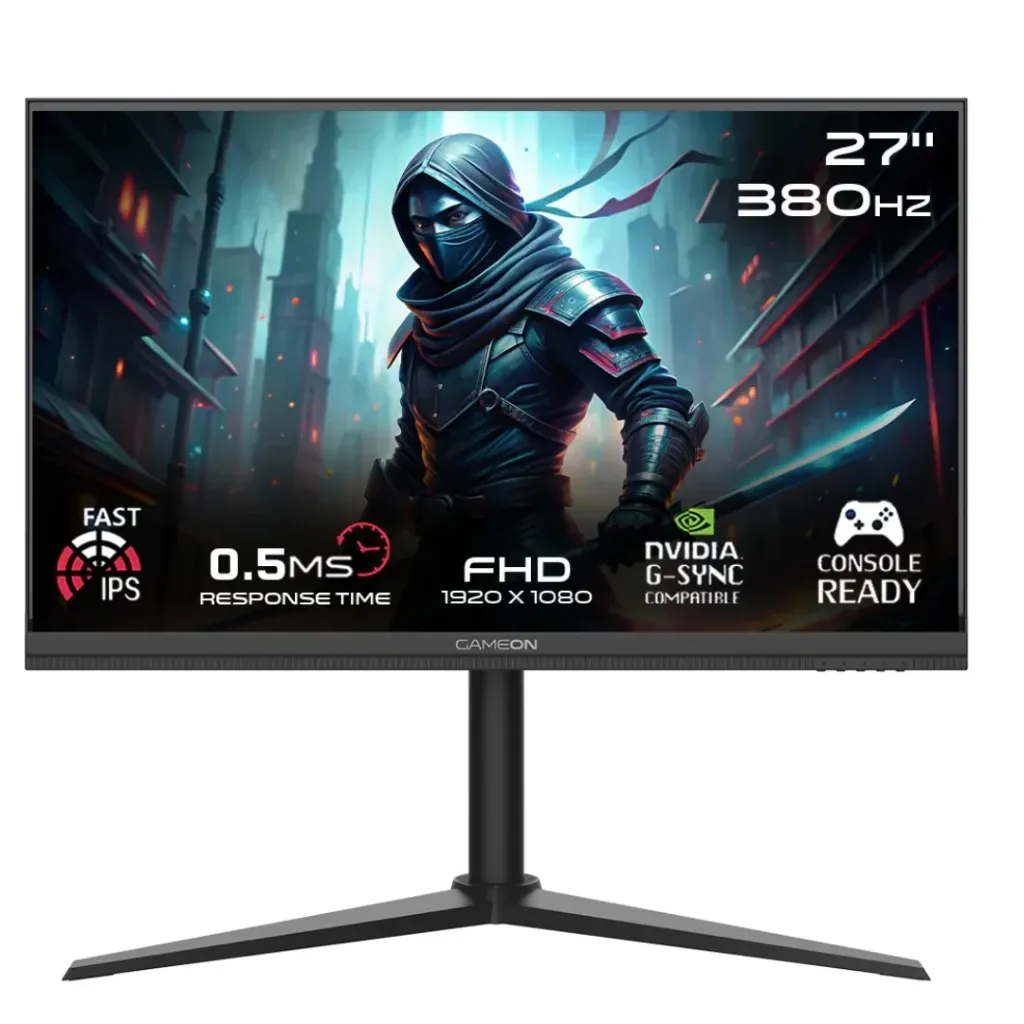 [GMP2N] GameOn Midnight Pro 27-inch Gaming Monitor | (FHD) | 380Hz | 0.5ms | GOMP27FHD380IPS -fast IPS