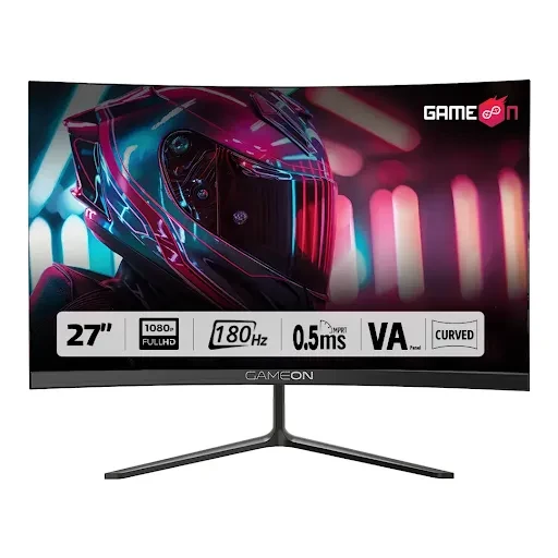 GAMEON Pro Series GOC27F180VA Curved Gaming Monitor | 27" | FHD | 180Hz  | HDMI 2.1 | 0.5ms | VA