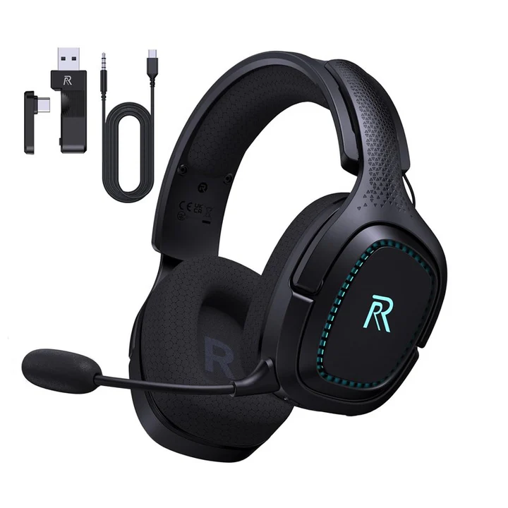 RYR Captain 700 Wireless Gaming Headset, for PS4 / PS5 / Nintendo Switch / PC - Black