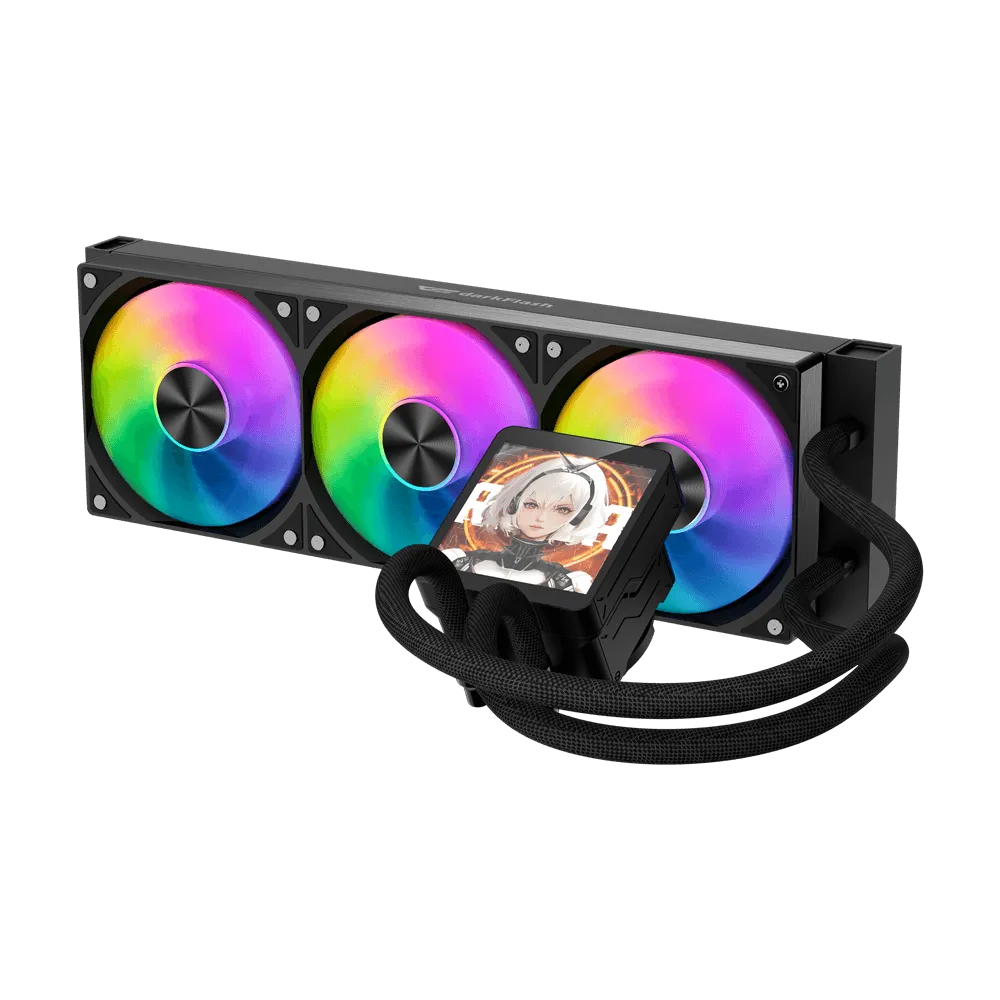 [DWS0N] DarkFlash Wave Series DV360S All in One 360mm Liquid CPU Cooler - Black (White)