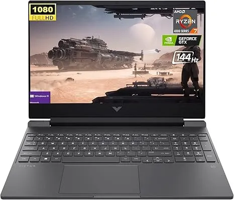 [HV1FU] HP Victus 15.6" FHD Gaming Laptop, 8-core AMD Ryzen 7 5800H Processor, NVIDIA GeForce RTX 3050 Ti, 16GB RAM 512GB SSD, Bluetooth, HDMI, Webcam, Windows 11 Home, Black