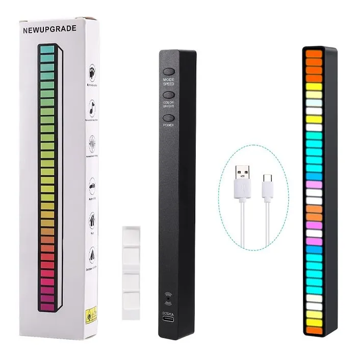 [L3NSN] RGB Sound Reactive LED Light Bar - D08-RGB‏