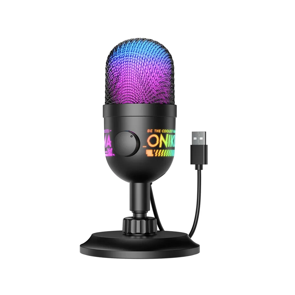 [RQ20U] Onikuma M930 Studio RGB Microphone with 48KHz Capture & Smart Monitoring – Black