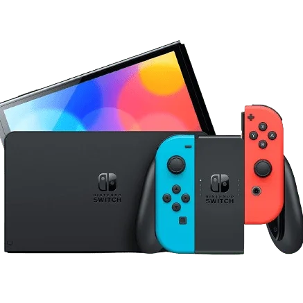 Nintendo Switch OLED Console - Neon Blue and Red
