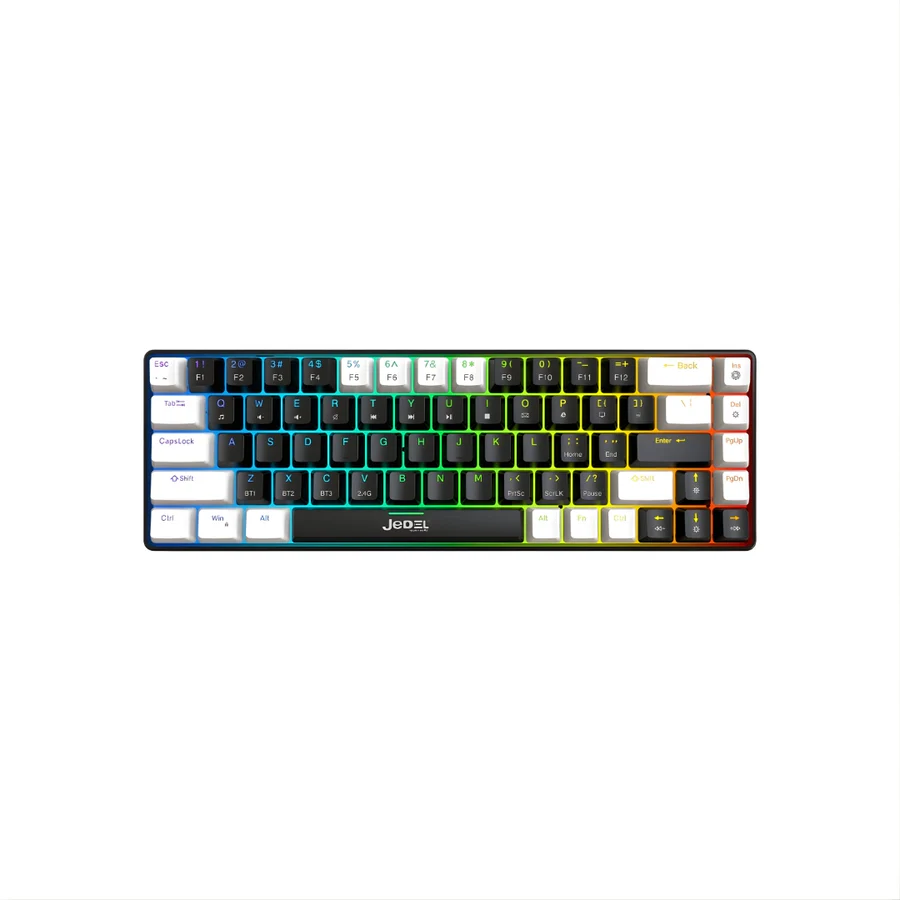JEDEL WKL-66 Tri-Mode Wireless Mechanical Keyboard with Per-Key RGB Lighting