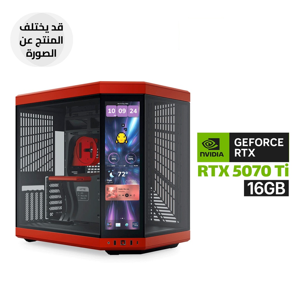 [NS032541] Gaming PC i7-14700K, ASUS Z790-P WIFI D5, 32GB D5 RAM, 1TB SSD NVMe, MSI RTX 5070Ti 16GB MLG OC, 850 WATT GOLD PSU, SHARX PROFIN 360mm Liquid Cooler Digital Screen RGB TUBE Black, HYTE Y70 TOUCH INFINITE Case 6x RGB Fans, Windows 11 Pro (License)