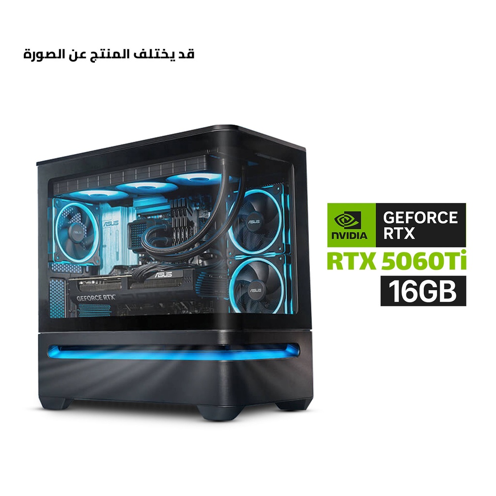 Gaming PC - Intel i5-14400F Processor, ASUS H610 D5 Wi-Fi Motherboard, 16GB DDR5 RAM, 1TB NVMe SSD, ASUS DUAL RTX 5060 TI 16GB VGA, 750 WATT PSU, L240 Liquid Cooler, Asus Prime AP202 Mid Tower Case with 3 ARGB Fans, Windows 11 Pro (License)