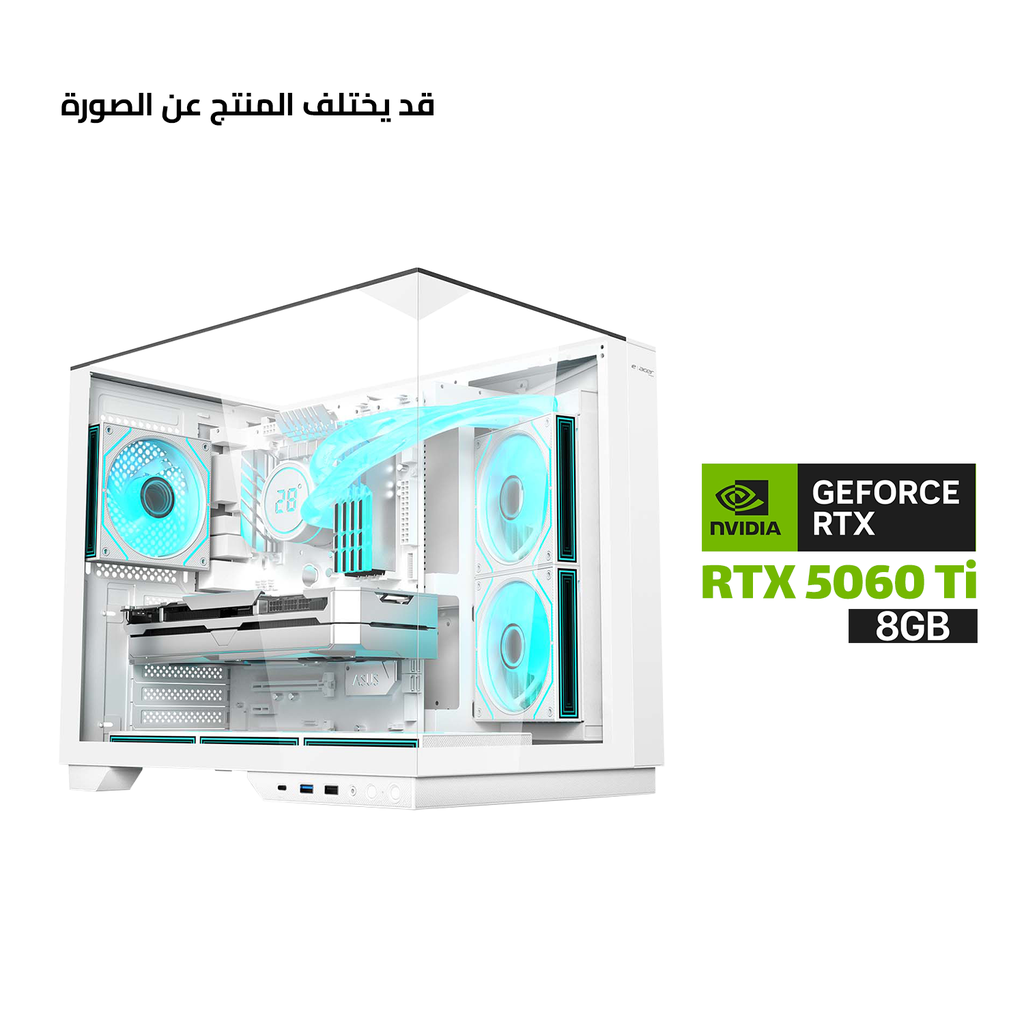 [NS030790] Gaming PC AMD Ryzen 5 9600X, B650 Motherboard, 32GB DDR5 RAM, 1TB NVMe SSD, RTX 5060 Ti 8GB, 750W PSU, L240 Liquid Cooler, USB Wi-Fi, Acer V330 ATX Mid Tower 6x ARGB Fans, Windows 11 Pro