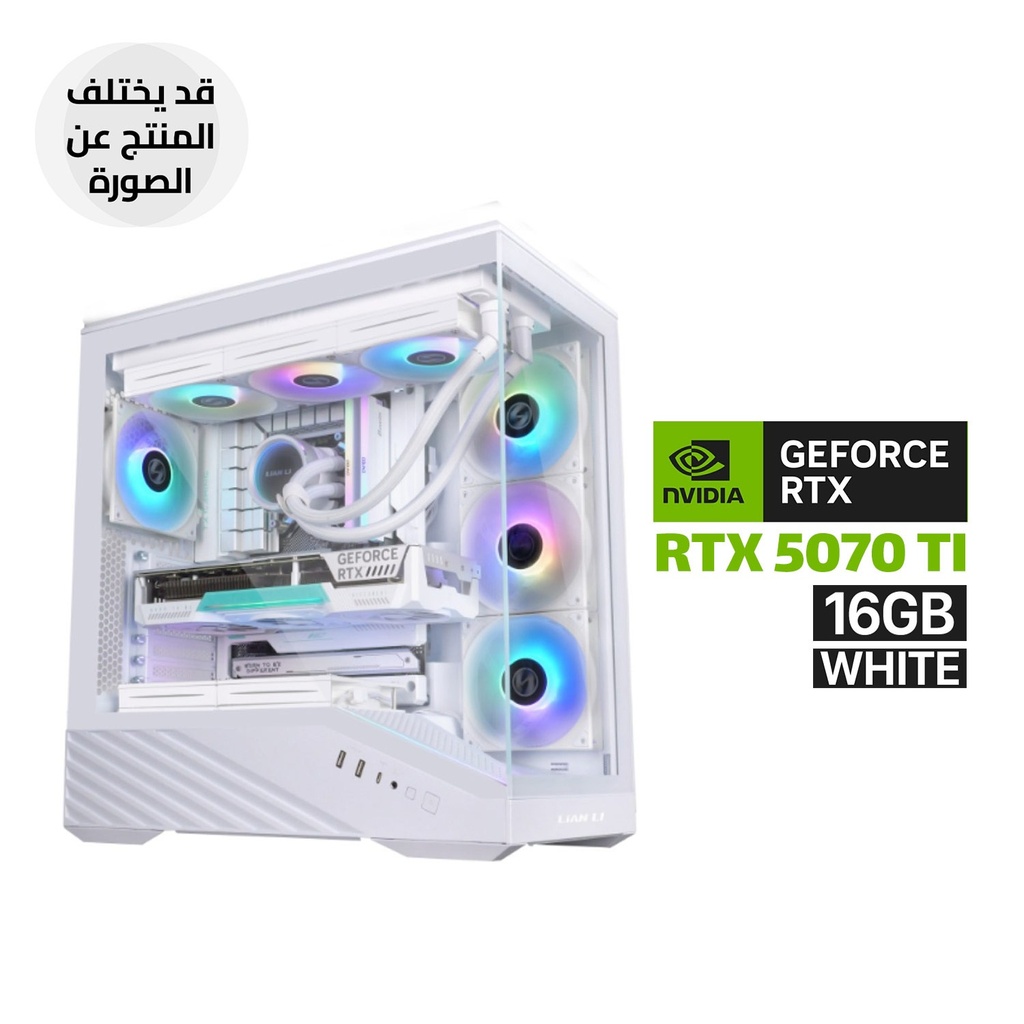 [NS031949] Gaming PC AMD RYZEN 7-9700X Processor, MSI AMD MPG B850 Edge Ti WIFI DDR5 Motherboard, 32GB D5 RAM, 1TB SSD NVMe, RTX 5070 TI 16GB VGA White, Asus PRIME LC 360 ARGB White, 850 WATT PSU GOLD White, LIAN LI Vector V100 E-ATX Case White, Win 11 Pro (License)