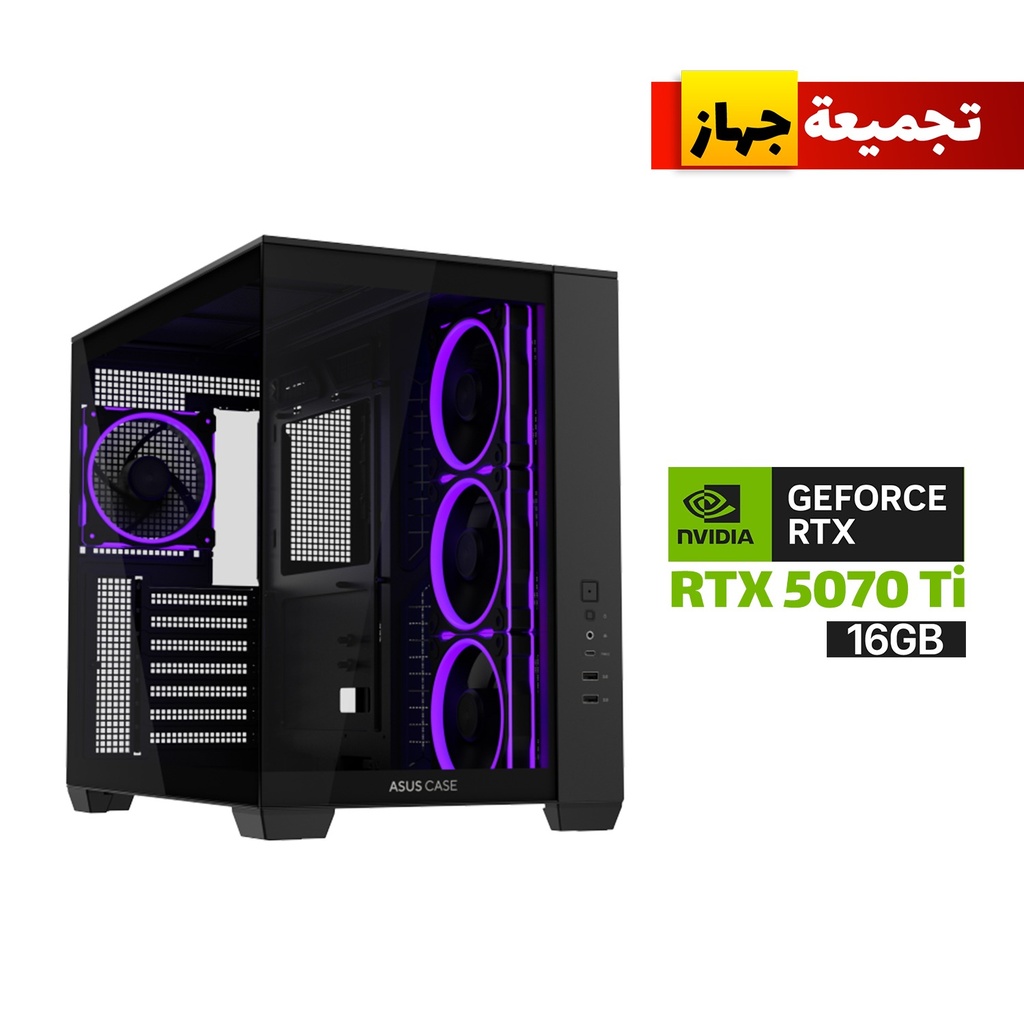 [NS030720] Gaming PC AMD RYZEN 7-9700X Processor, X870 WiFi Motherboard, 32GB DDR5 RAM (6000), 2TB NVMe SSD (6000), PNY RTX 5070 TI 16GB VGA , L360 Liquid Cooler, 850 WATT GOLD PSU, Asus A32 PLUS Mid Tower Case with 4 ARGB Fans, Windows 11 Pro (License)