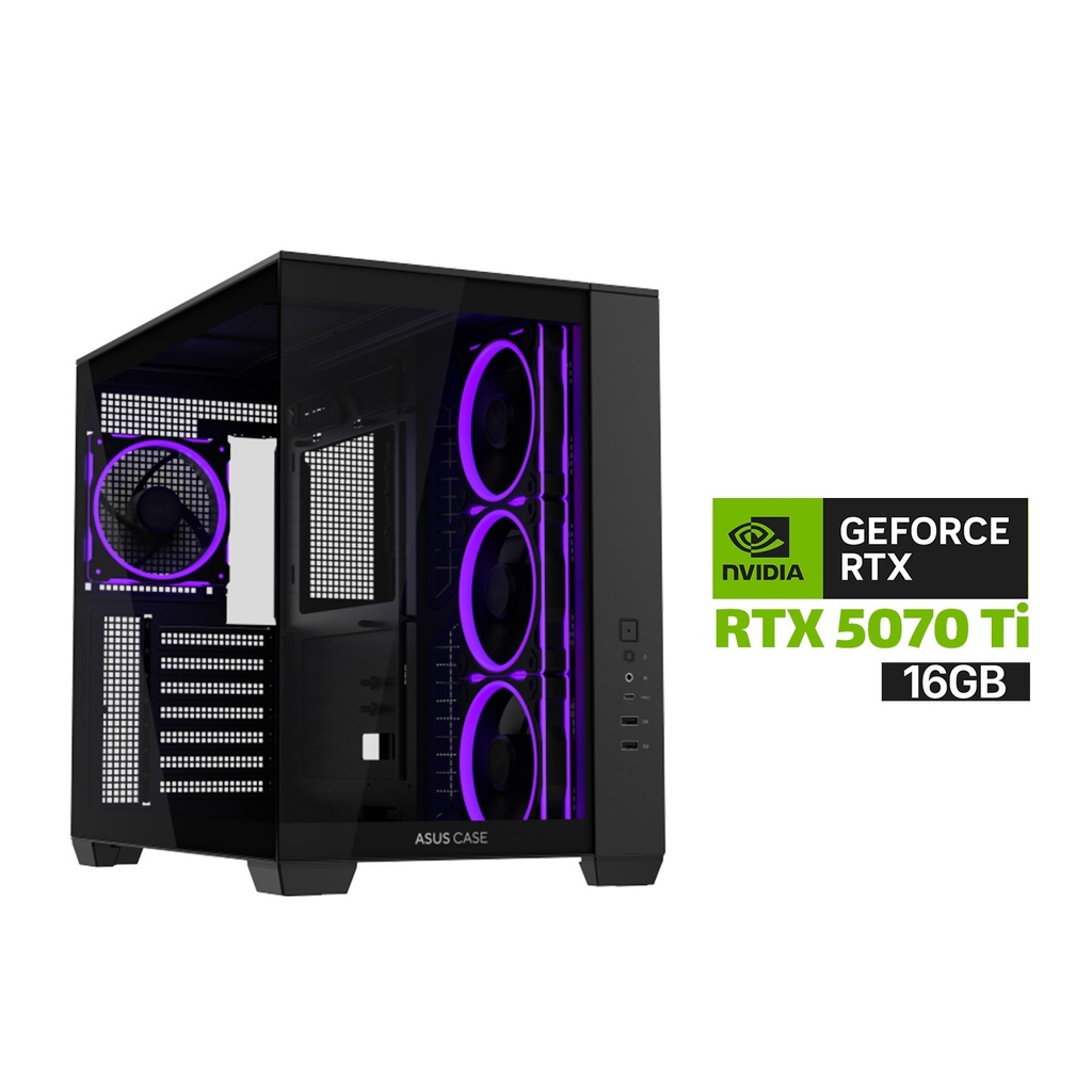 [NS030720] Gaming PC AMD RYZEN 7-9700X Processor, X870 WiFi Motherboard, 32GB DDR5 RAM (6000), 2TB NVMe SSD (6000), PNY RTX 5070 TI 16GB VGA , L360 Liquid Cooler, 850 WATT GOLD PSU, Asus A32 PLUS Mid Tower Case with 4 ARGB Fans, Windows 11 Pro (License)
