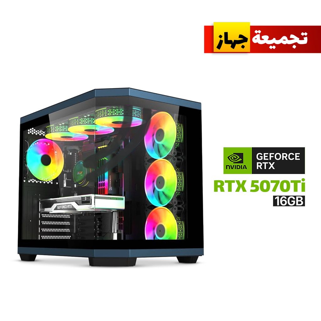 [NS028323] Gaming PC AMD Ryzen 9 9900X3D, MSI X870 Gaming Plus WiFi DDR5 MB, 32GB DDR5 (6000) RAM, 2TB NVMe Gen-4 SSD, RTX 5070 Ti 16GB VGA, 1000 WATT GOLD PSU, Asus Prime L360 Liquid Cooler, Acer V950 Mid Tower Case With 7x RGB Fans, Windows 11 Pro License