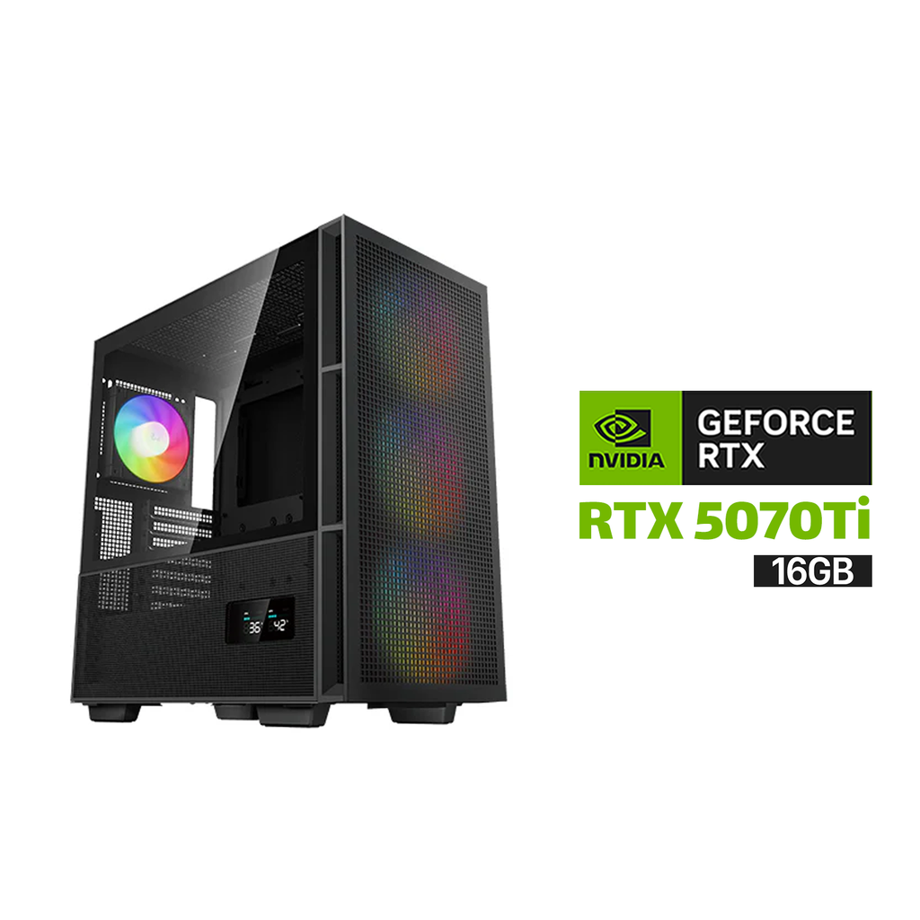 Gaming PC AMD Ryzen 9 9950X3D Processor, ASUS TUF X870 WIFI Motherboard, 64GB RAM D5 (6000), 2TB SSD NVME GEN-4(7400), RTX 5070 Ti 16GB VGA, 850 WATT psu gold, ASUS PRIME L360 Liquid Cooler, DeepCool CH560 Digital ATX Mid Tower, Windows 11 Pro