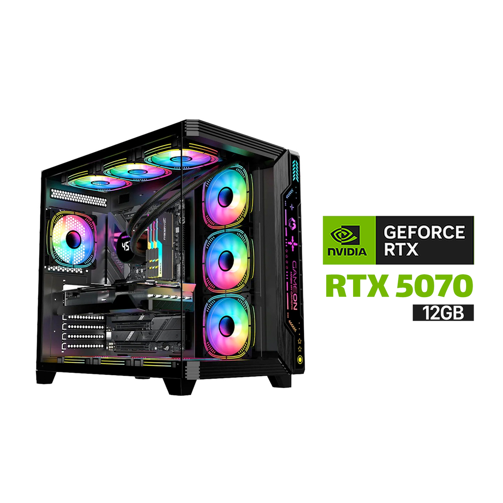 Gaming PC i5-14400F Processor, MSI BOMBER B760 WIFI D5 Motherboard, 32GB RAM DDR5, 1TB SSD NVME, RTX 5070 12GB VGA 850 WATT PSU, AZZA L240 Liquid Cooler ,GameOn Pulse Series Mid Tower Case, Windows 11 Pro (License)