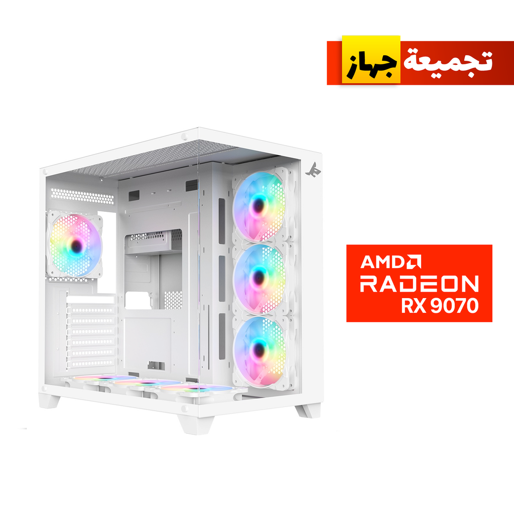Gaming PC i7-14700F, GIGABYTE B760 AC WiFi+BT MB, 32GB DDR5 White RAM, 1TB NVMe SSD, XFX Swift AMD Radeon RX 9070 OC White 16GB VGA, 750 WATT GOLD PSU, L240 Liquid Cooler White, Sharx Profin XI700W Mid Tower Case, Windows 11 Pro License