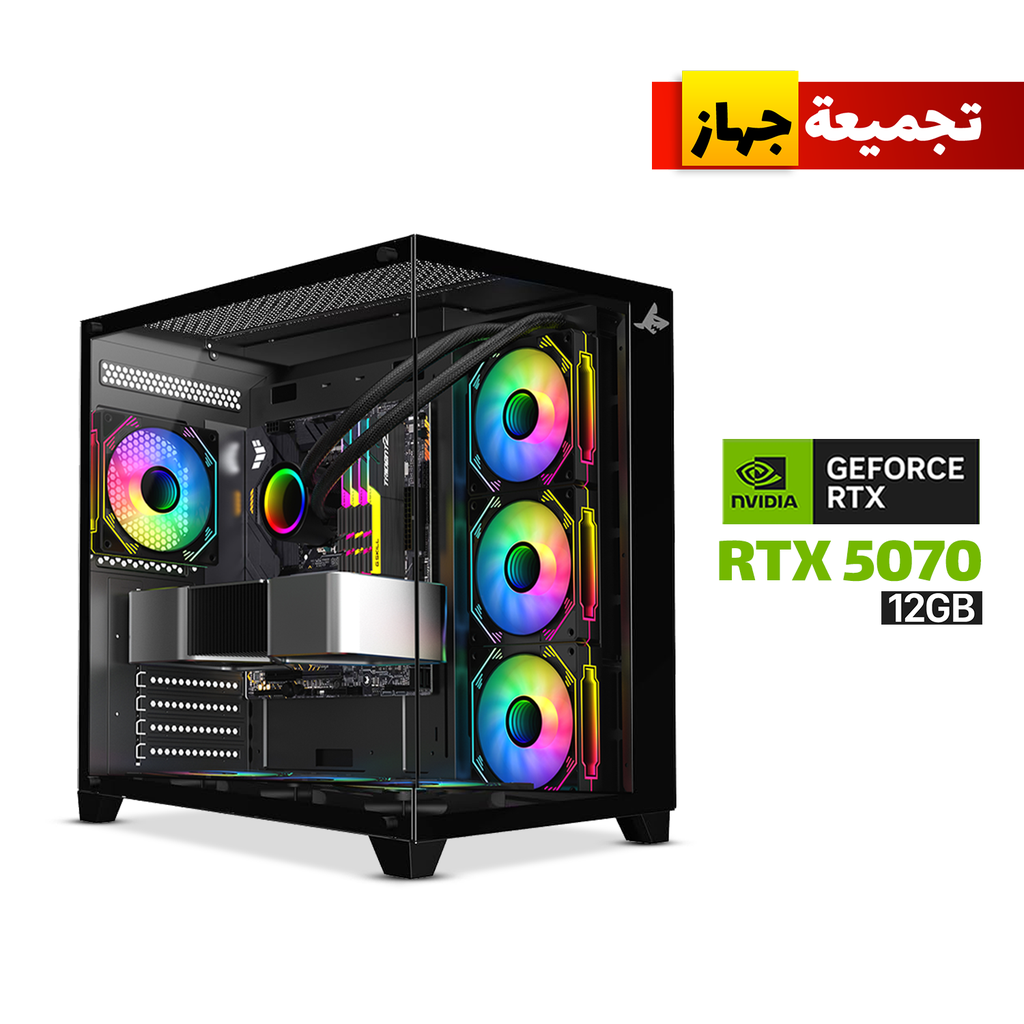 [NS029748] Gaming PC i7-14700F, GigaByte Intel B760M G AX WIFI DDR5 MotherBoard, 32GB DDR5 (6000) RAM, 1TB NVMe SSD, RTX 5070 12GB VGA, 850 Watt GOLD PSU, AZZA L240 Liquid Cooler, Sharx Profin XI700B Case Black, Windows 11 Pro License