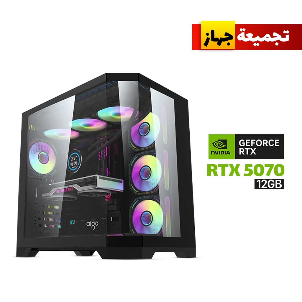 [NS029402] Gaming PC i7-14700K CPU, Asus TUF B760-PLUS WiFi DDR5 MB, 32GB DDR5 RAM, 2TB NVMe SSD, Asus PRIME RTX 5070 12GB VGA, L360 Liquid Cooler, 850 WATT GOLD PSU, DarkFlash Aigo FT418 Pro Case with 7x RGB Fans, Windows 11 Pro License