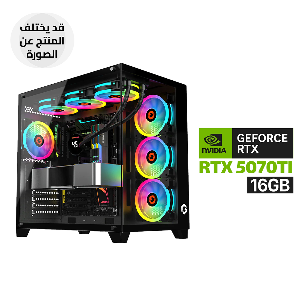 [NS032346] Gaming PC i7-14700K Processor, GigaByte Intel Z790 D Ultra DDR5 Motherboard, 32GB RAM (5600), 1TB SSD NVMe, RTX 5070 TI 16GB VGA, 850 WATT GOLD PSU, L360 Liquid Cooler, GameOn Emperor Arctic Case 7 ARGB Fans, Windows 11 Pro (License)