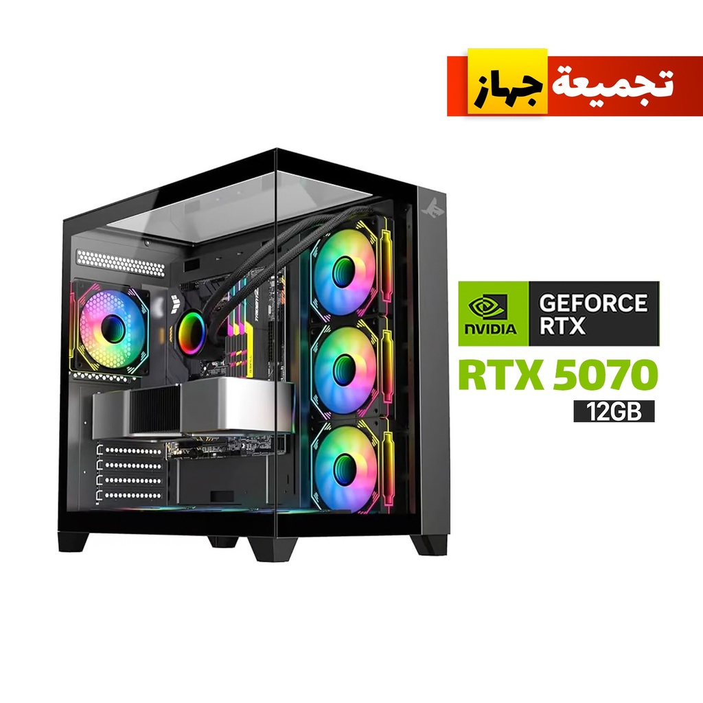 [NS028178] Gaming PC i7-14700K Processor, GIGABYTE Z790 UD AC Motherboard, 32GB RAM DDR5, 2TB SSD NVME (6000), RTX 5070 12GB VGA, 850 WATT GOLD PSU, COUGAR L240 Liquid Cooler, Sharx Profin GX700 Mid Tower 7x Pre-Installed ARGB Fans, Windows 11 Pro (License)