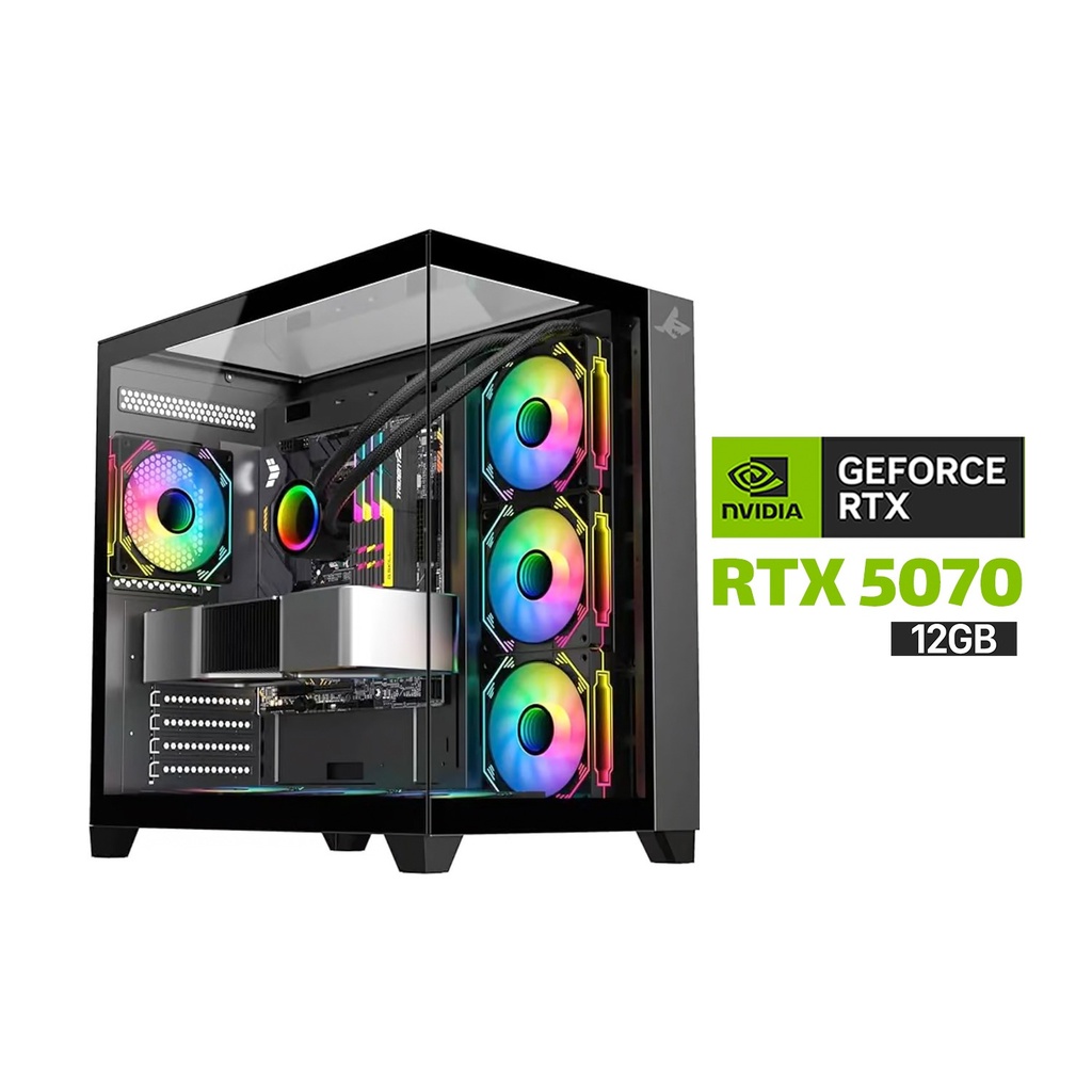 [NS028178] Gaming PC i7-14700K Processor, GIGABYTE Z790 UD AC Motherboard, 32GB RAM DDR5, 2TB SSD NVME (6000), RTX 5070 12GB VGA, 850 WATT GOLD PSU, COUGAR L240 Liquid Cooler, Sharx Profin GX700 Mid Tower 7x Pre-Installed ARGB Fans, Windows 11 Pro (License)