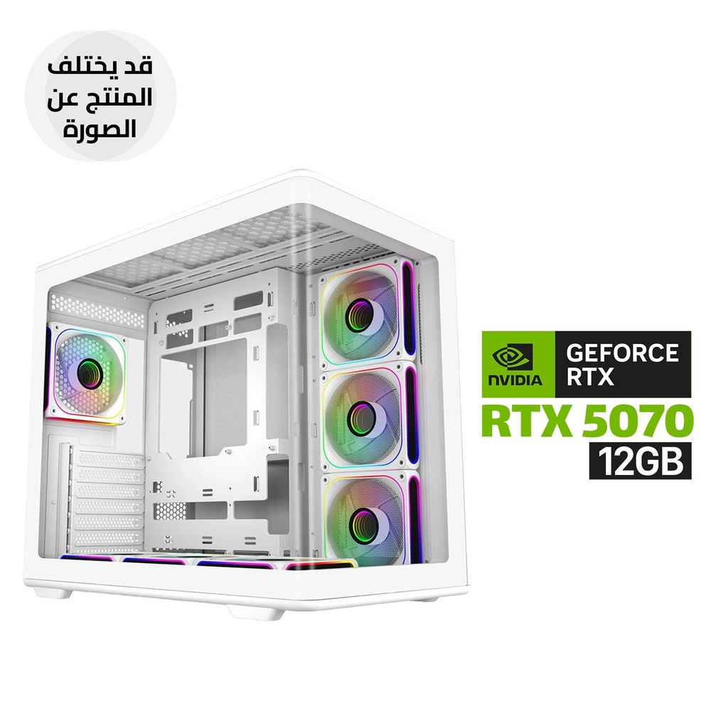 [NS032495] Gaming PC i7-14700K, ASUS Z790-P WIFI D5, 32GB RAM DDR5, 1TB SSD NVMe, RTX 5070 12GB VGA White, 750 WATT GOLD PSU, COOLER MASTER L360 Liquid Cooler White, Cooler Master Elite 600 Case White 7x RGB Fans White, Windows 11 Pro (License)