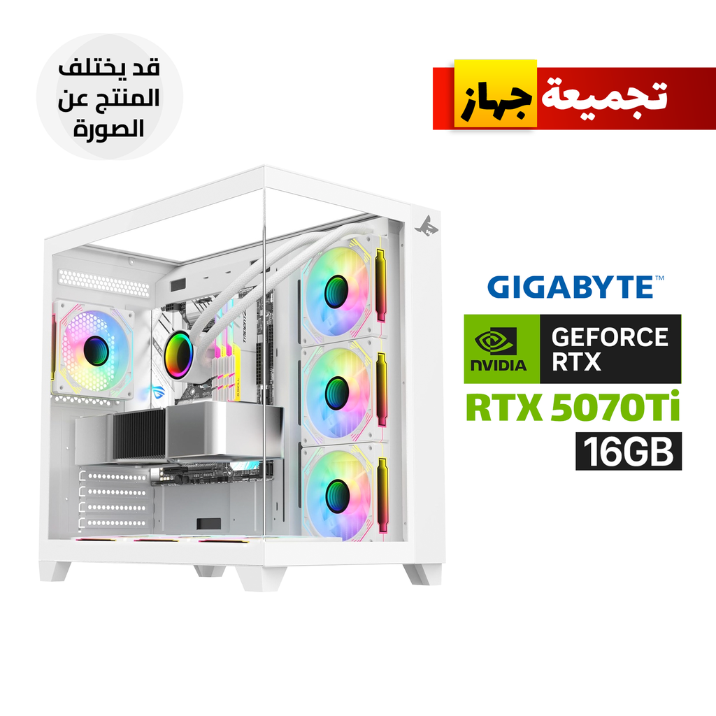[NS031292] Gaming PC i7-14700K, MSI Z790-P WiFi Motherboard, 32GB DDR5 (6000) White RAM, 2TB NVMe SSD, Gigabyte RTX 5070Ti AERO OC 16GB White, L360 Liquid Cooler White, 850 WATT GOLD PSU, Sharx Profin GX700 Mid Tower White Case 7x ARGB Fans, Windows 11 Pro License