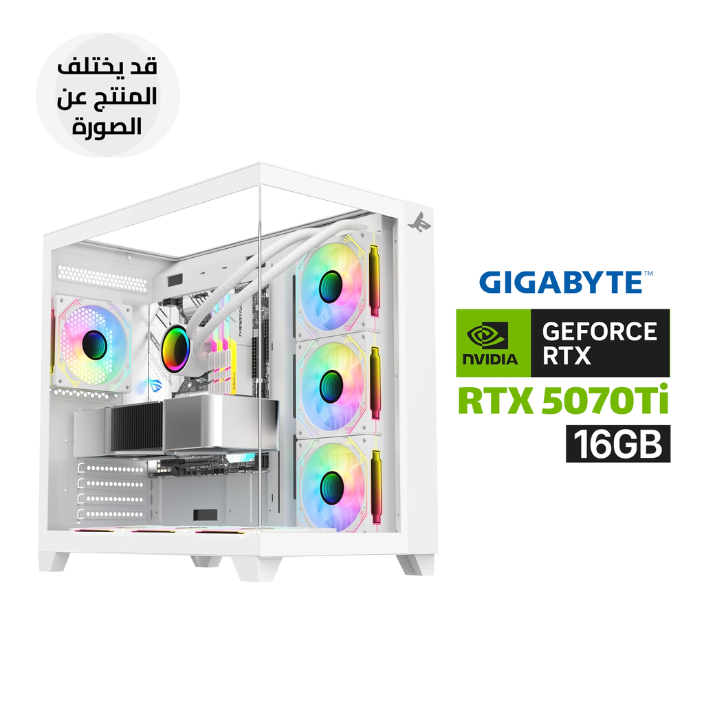 [NS031292] Gaming PC i7-14700K, MSI Z790-P WiFi Motherboard, 32GB DDR5 (6000) White RAM, 2TB NVMe SSD, Gigabyte RTX 5070Ti AERO OC 16GB White, L360 Liquid Cooler White, 850 WATT GOLD PSU, Sharx Profin GX700 Mid Tower White Case 7x ARGB Fans, Windows 11 Pro License