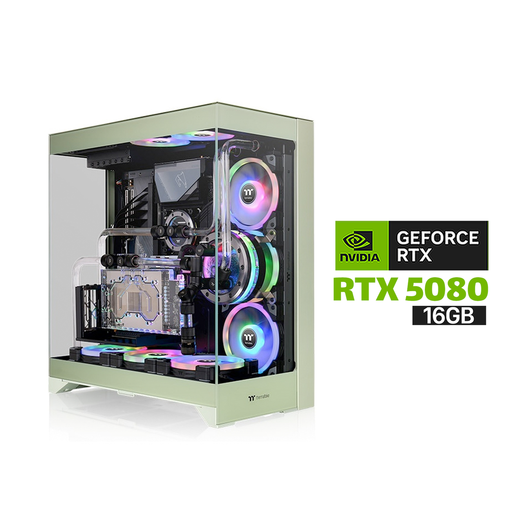 Gaming PC i9-14900K ,ASUS TUF Z790 WIF, 32GB D5 RAM, 2TB SSD NVMe Gen 4,RTX 5080 16GB VGA,1000 WATT GOLD PSU,TT L360 Liquid Cooler,TT CTE E550 TG Mid Tower Case,Thermaltake CT120 EX ARGB 120mm Fans,Lian-Li Strimers,Win 11 Pro (License)