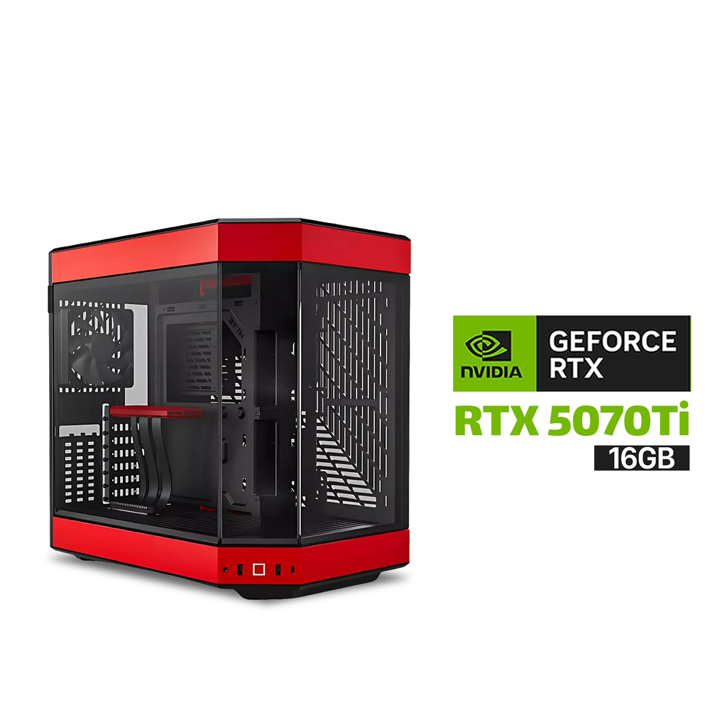 [NS028096] Gaming PC i9-14900K Processor, ASUS Z790-P WIFI Motherboard, 32GB DDR5 (6000) RAM, 2TB NVMe (6000) SSD, NVIDIA GeForce RTX 5070Ti 16GB, 1000 WATT PSU GOLD, ASUS Prime L360 Liquid Cooler, HYTE Y60 Mid Tower Case, Asus TF120 Fan (Pack of 3), Windows 11 Pro