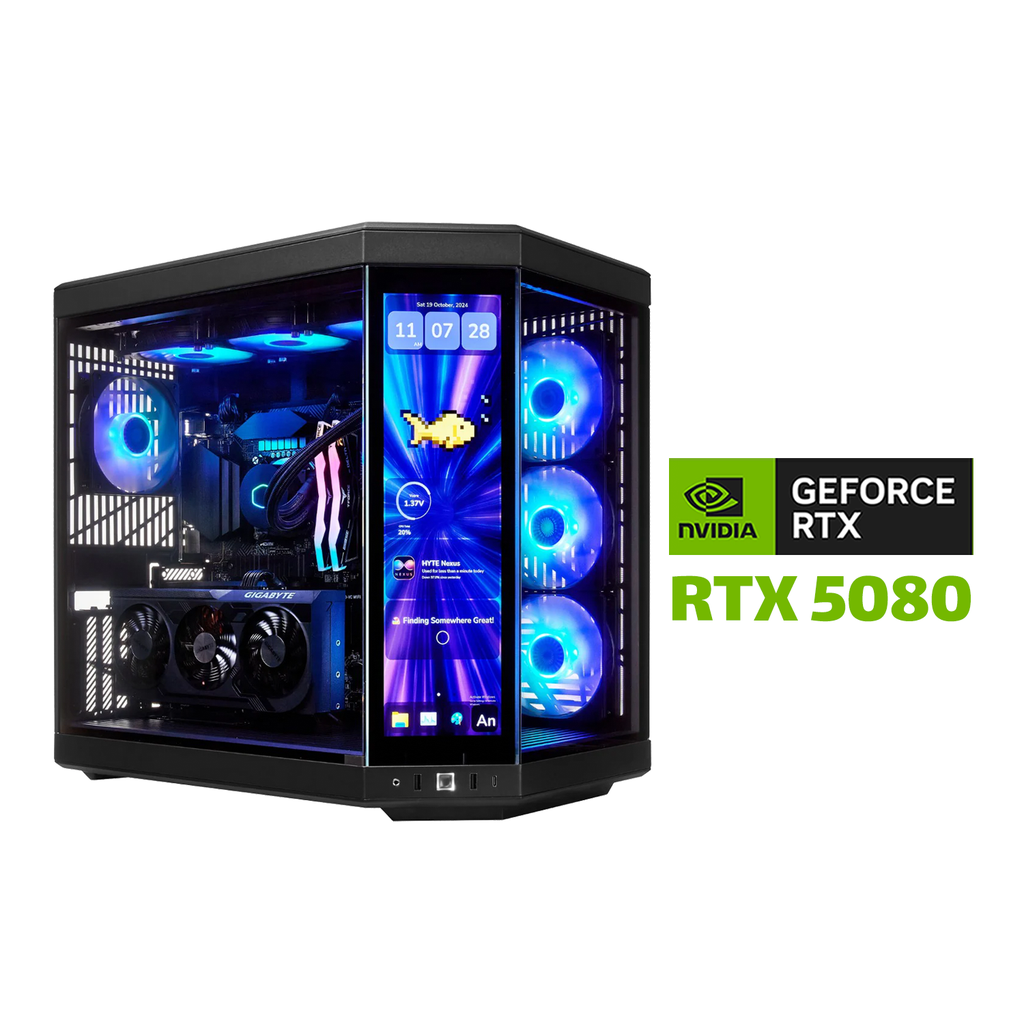 Gaming PC i9-14900K,Asus TUF Z790 WIFI Motherboard ,64GB D5 (6000) Ram,SAMSUNG 990 PRO 2TB (7400), RTX 5080 16GB VGA,ASUS TUF 1200 WATT PSU GOLD,NZXT Kraken Elite 360 Liquid Cooler,HYTE Y70 TOUCH INFINITE Case,ASUS TUXF6X FAN,Win 11 Pro