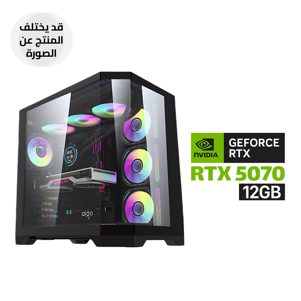 [NS032101] Gaming PC Intel Core i7-14700F Processor, MSI BOMBER B760 DDR5 WIFI Motherboard, 32GB DDR5 RAM, 1TB SSD NVMe, RTX 5070 12GB VGA, 750 WATT GOLD PSU, L240 Liquid Cooler, DarkFlash Aigo FT418 Pro Case 7x RGB Fans, Windows 11 Pro (License)