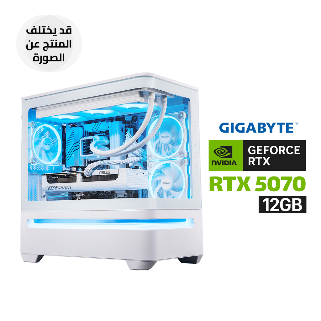 [NS031285] Gaming PC Intel i7-14700F, MSI PRO B760M-A WiFi DDR5, 32GB DDR5 RAM, 1TB NVMe SSD, Gigabyte RTX 5070 Eagle OC ICE 12GB GPU, 750W Gold PSU, L240 White Liquid Cooler, Asus Prime AP202 White Case 3x ARGB Fans, Windows 11 Pro (License)