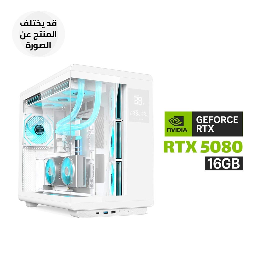 [NS031289] Gaming PC Intel i7-14700K, ASUS TUF Z790 WiFi DDR5, 32GB DDR5 (6000), 2TB NVMe SSD, RTX 5080 White 16GB GPU, 1000W Gold PSU, Cougar Poseidon Elite 360 AIO White, Acer U600 White Case, Windows 11 Pro