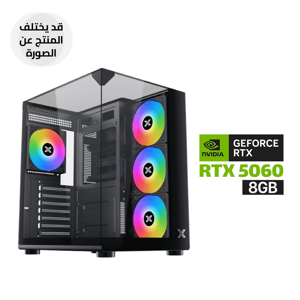 [NS031626] Gaming PC Ryzen 5-9600X Processor, B650 Motherboard, 16GB DDR5 RAM, 1TB NVMe SSD, RTX 5060 8GB VGA, 750 WATT PSU, L240 Liquid Cooler, Xigmatek Aqua Compact ATX MID Tower Case 4x ARGB Fans, USB WIFI Adapter, Windows 11 Pro (License)