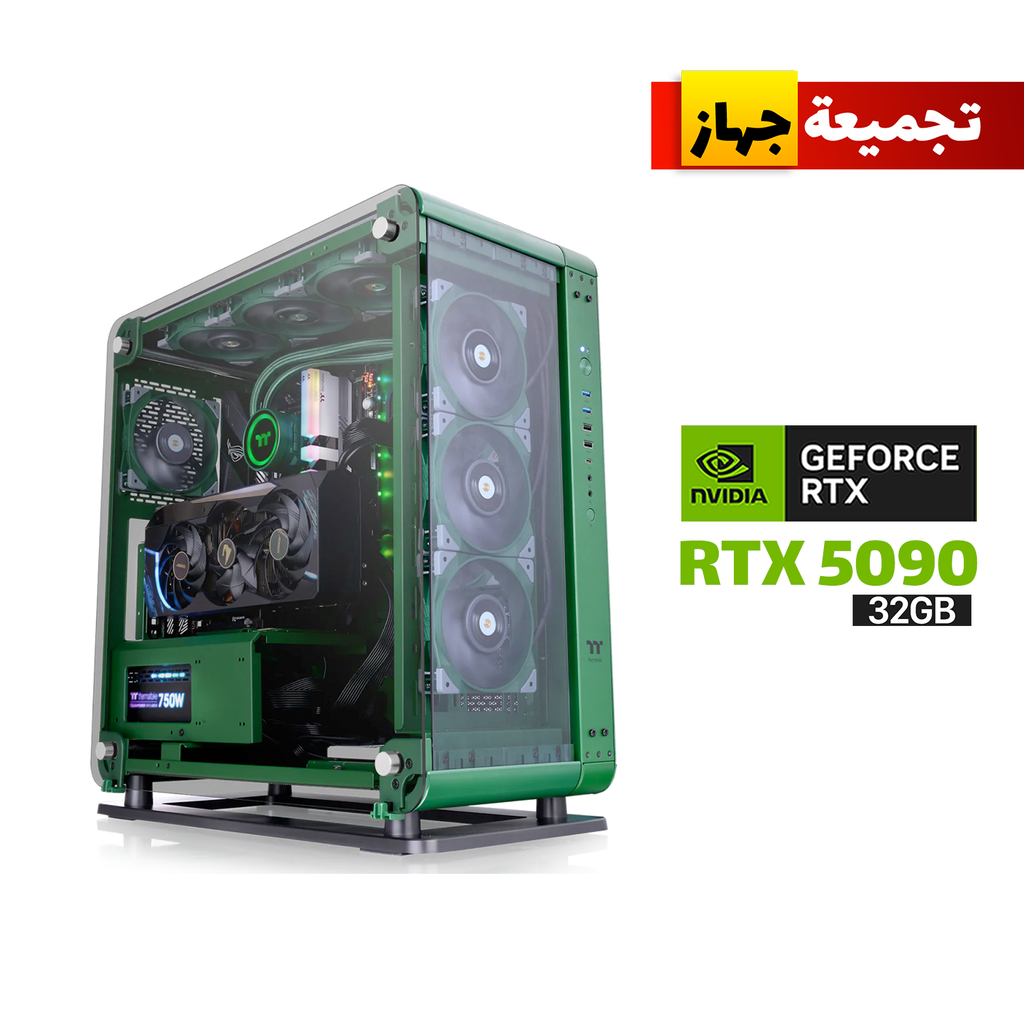 Gaming PC Ryzen 7 9800X3D, ASUS ROG STRIX X870-E Motherboard, 64GB DDR5 6000 RAM, Acer 2TB NVMe SSD, NVIDIA RTX 5090 32GB GPU, ASUS TUF 1200W Gold PSU, NZXT Kraken L360 Liquid Cooler, Thermaltake Core P6 TG Case, Windows 11 Pro