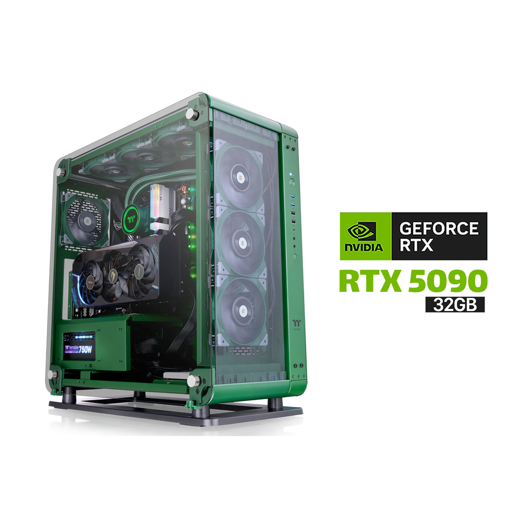 [NS029460] Gaming PC Ryzen 7 9800X3D, ASUS ROG STRIX X870-E Motherboard, 64GB DDR5 6000 RAM, Acer 2TB NVMe SSD, NVIDIA RTX 5090 32GB GPU, ASUS TUF 1200W Gold PSU, NZXT Kraken L360 Liquid Cooler, Thermaltake Core P6 TG Case, Windows 11 Pro