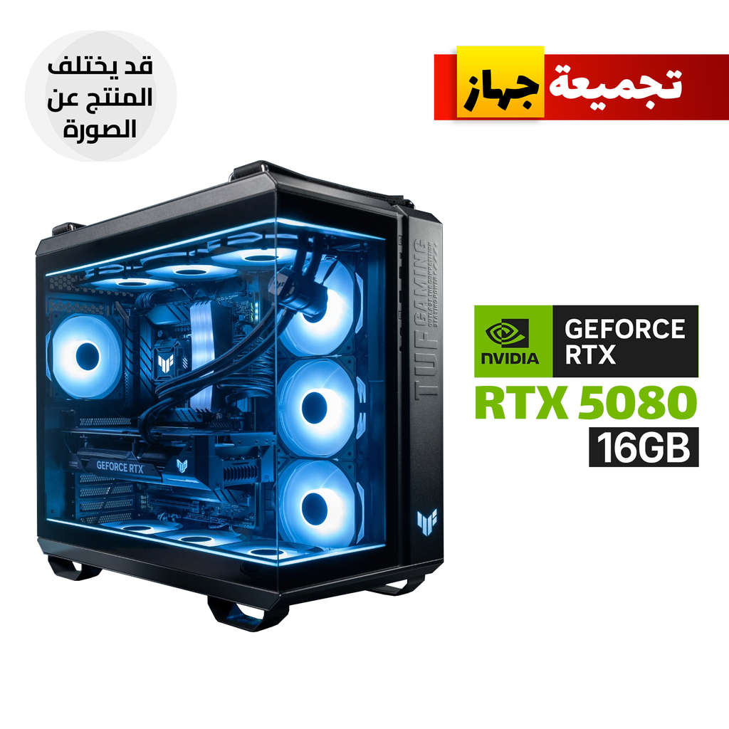[NS032347] Gaming PC RYZEN 7-9800X3D Processor, Asus TUF Gaming X870E-Plus Wifi7, 32GB RAM DDR5, 2TB SSD NVMe, ASUS TUF RTX 5080 16GB VGA, 1000 WATT GOLD PSU, ASUS TUF L360 Liquid Cooler, Asus TUF Gaming GT502 Horizon Case, 3x ASUS Fans, Windows 11 Pro (License)