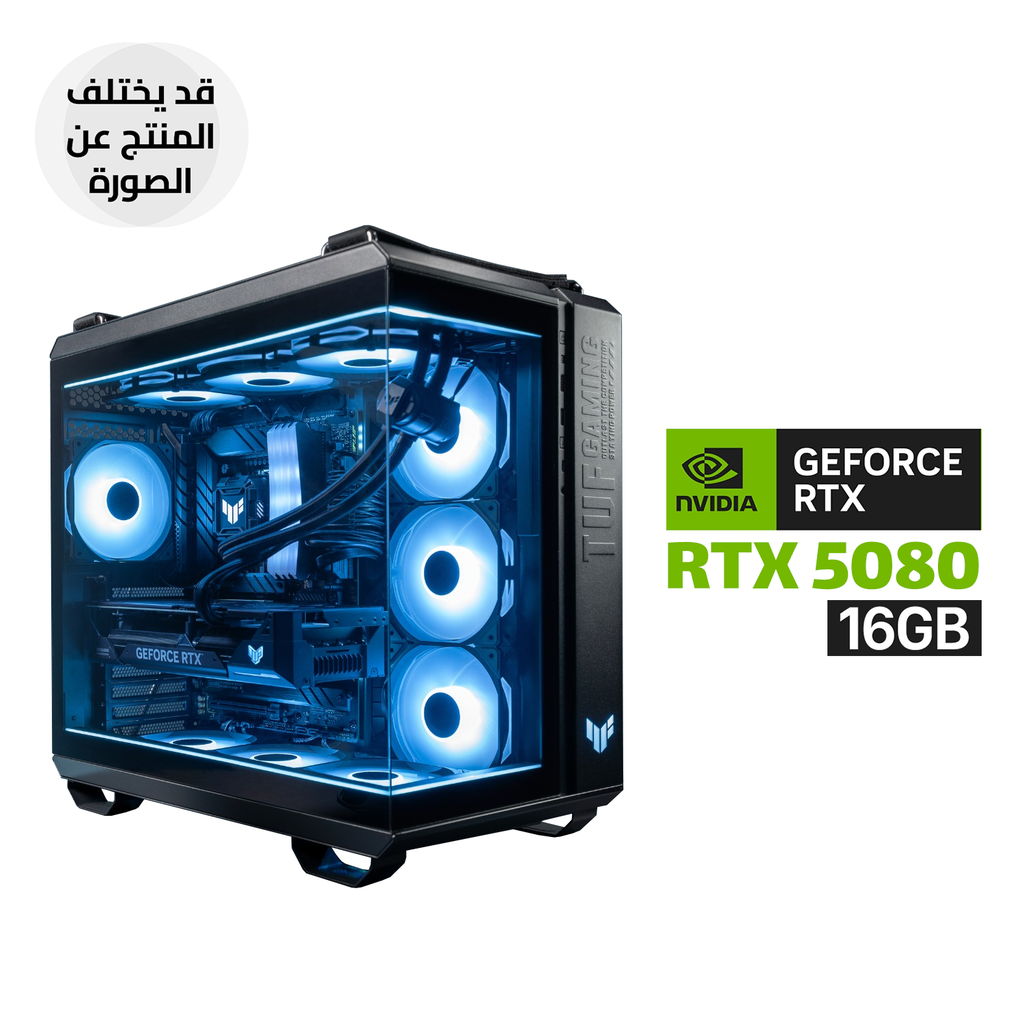 [NS032347] Gaming PC RYZEN 7-9800X3D Processor, Asus TUF Gaming X870E-Plus Wifi7, 32GB RAM DDR5, 2TB SSD NVMe, ASUS TUF RTX 5080 16GB VGA, 1000 WATT GOLD PSU, ASUS TUF L360 Liquid Cooler, Asus TUF Gaming GT502 Horizon Case, 3x ASUS Fans, Windows 11 Pro (License)