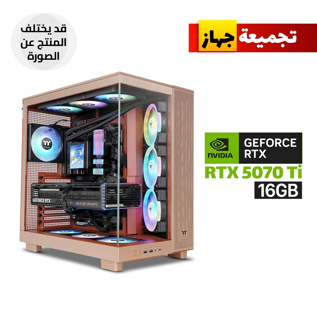 [NS031721] Gaming PC RYZEN 7-9800X3D Processor, ASUS TUF X870 WiFi Motherboard, 32GB DDR5 RAM, 2TB SSD NVMe, ASUS TUF RTX 5070 TI 16GB VGA, ASUS TUF 1000 WATT GOLD PSU, ASUS TUF L360 Liquid Cooler, Thermaltake View 380 XL Case 4x ARGB Fans, Windows 11 Pro (License)