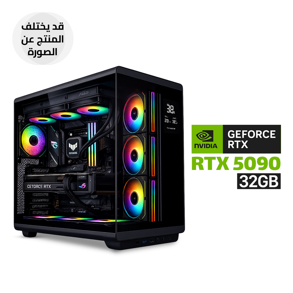 [NS030792] Gaming PC Ryzen 7-9800X3D, ASUS ROG Strix X870-F WiFi 7, 64GB DDR5 RAM, 2TB Gen4 NVMe SSD, RTX 5090 32GB, 1200W Gold PSU, ASUS TUF L360 Cooler, Acer U600 Case 7x ARGB Fans, Win 11 Pro (License)