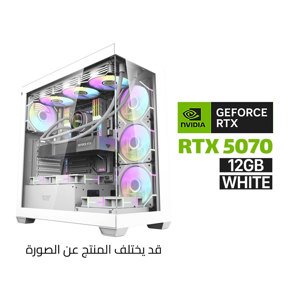 [NS030364] Gaming PC RYZEN 7-9800X3D,ASUS ROG STRIX B850-A WIFI,32GB RAM D5 (6000),2TB NVMe GEN-4 SSD,ASUS PRIME RTX 5070 12GB White,850 Watt GOLD PSU,L360 Liquid Cooler White,DarkFlash DS900 ATX Mid Tower Case White 6X Fans,Windows 11 Pro License