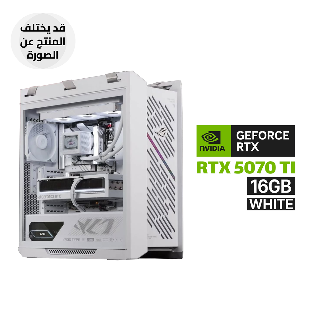 [NS032112] Gaming PC RYZEN 7-9850X3D, ASUS ROG STRIX B850-A WIFI, 32GB D5 RAM, 2TB SSD NVMe, ASUS TUF RTX 5070 TI 16GB White, Asus PRIME LC 360 ARGB Liquid Cooler White, ASUS TUF 1000W GOLD White, Asus Rog Strix Helios II GX601S Case, Windows 11 Pro (License)
