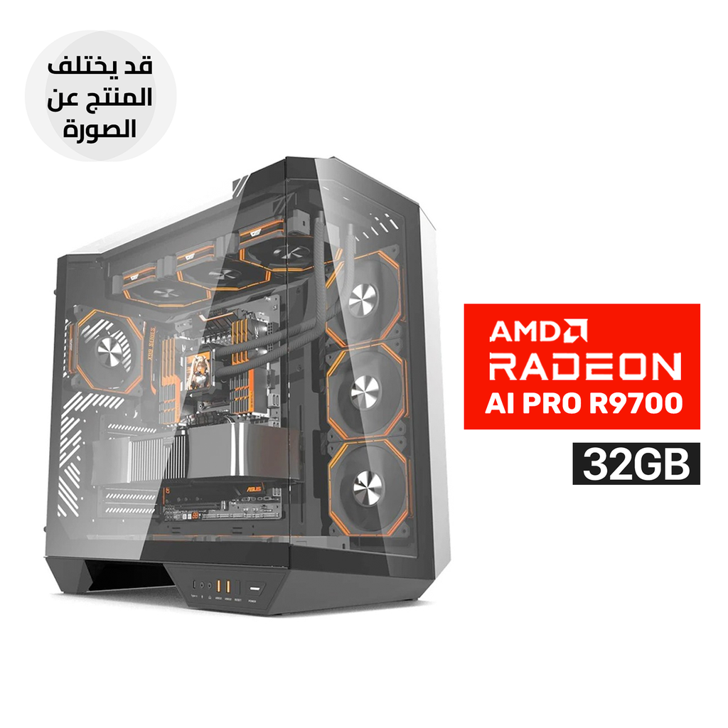 [NS032111] Gaming PC RYZEN 7-9850X3D, ASUS ROG STRIX X870H WIFI 7, 32GB D5 RAM, 2TB SSD NVMe GEN-4, Sapphire AMD Radeon AI PRO R9700 32GB, Asus Prime LC 360 LCD ARGB Liquid Cooler, ASUS TUF 1000 WATT GOLD PSU, DarkFlash DY470 Case 4X RGB Fans, Win 11 Pro (License)