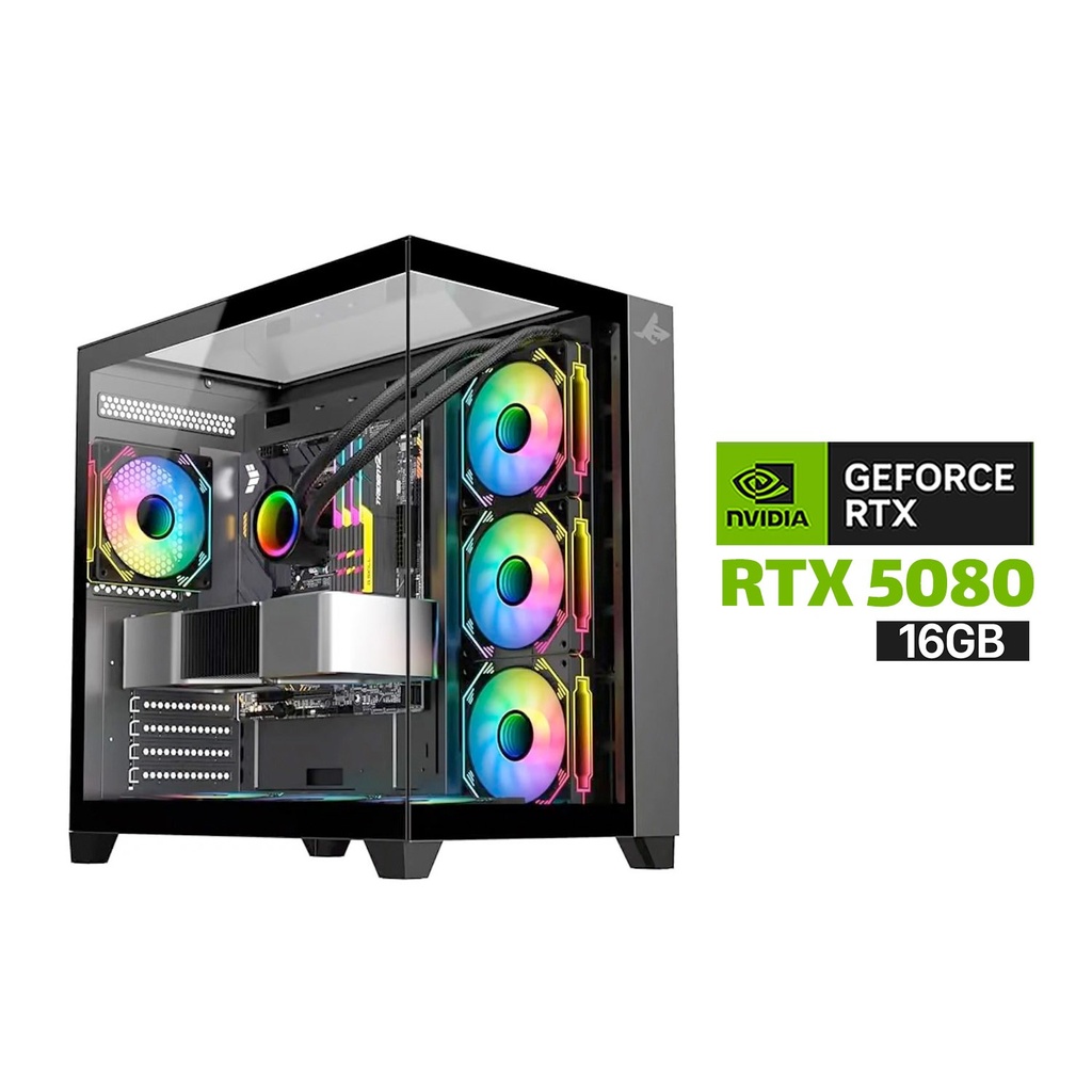 [NS030596] Gaming PC Ultra 7 265K CPU, Asus Prime Z890-P Wi-Fi, 32GB D5 Ram (6000MHz), 2TB NVMe GEN-4 SSD (6000), RTX 5080 16GB VGA, L360 Liquid Cooler, SilverStone Triton 1000 WATT PSU GOLD, Sharx Profin GX700 Case 7x ARGB Fans, Windows 11 Pro (License)