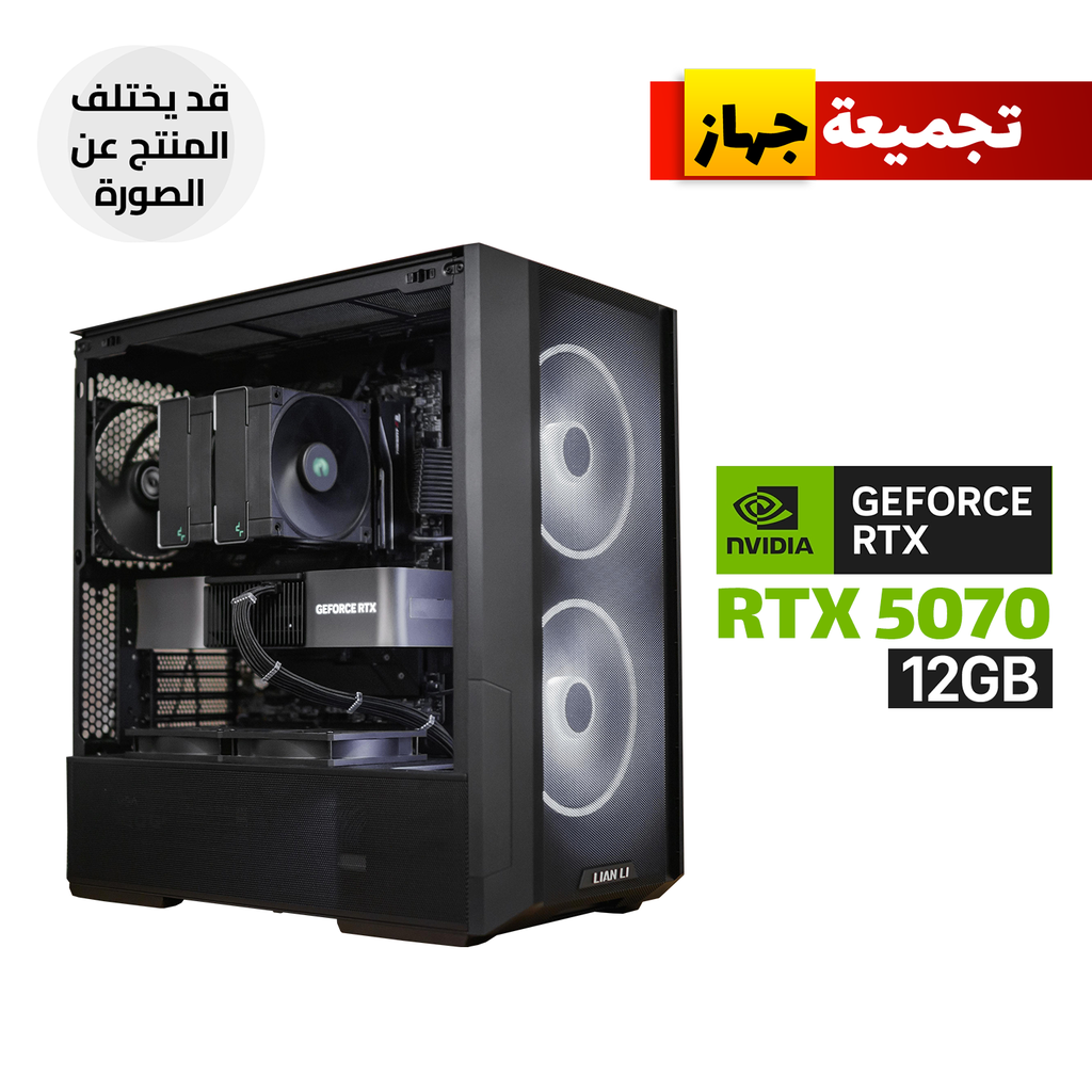 [NS032356] Gaming PC Ultra 7-265K Processor, ASUS Prime B860M-K Motherboard, 16GB DDR5 RAM, 1TB SSD NVMe, RTX 5070 12GB VGA, L240 Liquid Cooler, 750 WATT GOLD PSU, LIAN LI Lancool 216 RGB Case with 3x Fans, USB WIFI Adapter, Windows 11 Pro (License)