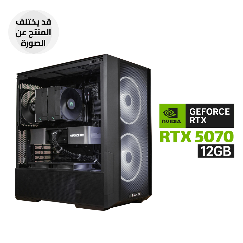 Gaming PC Ultra 7-265K Processor, ASUS Prime B860M-K Motherboard, 16GB DDR5 RAM, 1TB SSD NVMe, RTX 5070 12GB VGA, L240 Liquid Cooler, 750 WATT GOLD PSU, LIAN LI Lancool 216 RGB Case with 3x Fans, USB WIFI Adapter, Windows 11 Pro (License)