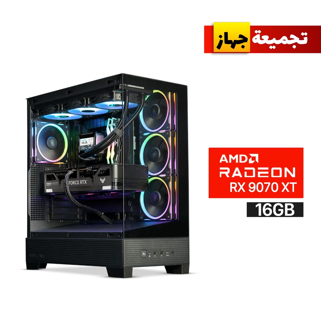 [NS030034] Gaming PC Ultra 7-265K Processor, Gigabyte Intel Core Ultra Z890M Motherboard, 32GB D5 RAM (6000), 2TB NVMe SSD (6000), AMD RX 9070 XT 16GB VGA, 850 WATT GOLD PSU, L240 Liquid Cooler, Asus A31 Plus Mid Tower Case, 4x Pre-Installed RGB Fans, Windows 11 Pro