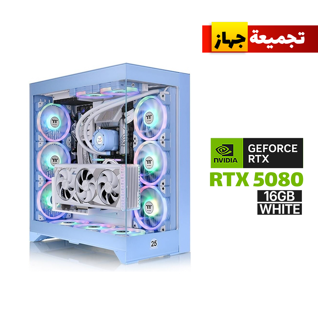 [NS030102] Gaming PC Ultra 9-285K Processor, Asrock X870 Steel Legend Motherboard, 64GB D5 RAM, 2TB SSD NVMe, RTX 5080 16GB White, 1000W GOLD PSU, Tryx Panorama SE 360 ARGB Liquid Cooler, TT CTE E600 MX Case, Lian-Li 6x White Fans, Lian-Li Strimers, Win 11 Pro